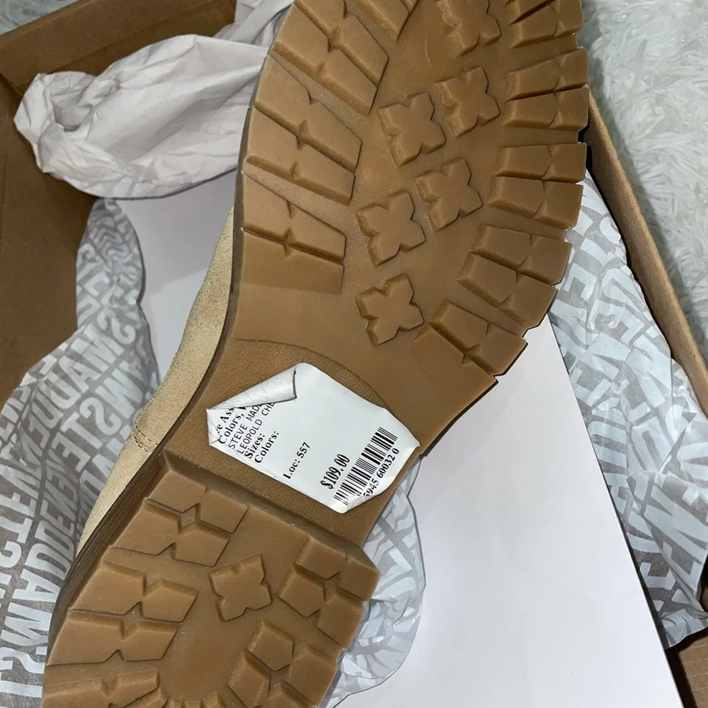 Steve Madden leopold suede tan booties - Picture 7 of 7